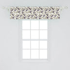 Ambesonne Olive Window Valance, Digitally Generated Hand Drawn Style Botanical Blossoms, Curtain Valance for Kitchen Bedroom Decor with Rod Pocket, 42" x 12", Quartz Taupe