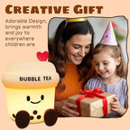 Boba Tea Gifts for Milk Tea Lovers, Cute Bubble Tea Night Light, Boba Tea Silicone Nursery Lamp with Dimming and Timing Function, Cute Room Decor Lights for Kids Girl Women Xmas Gifts