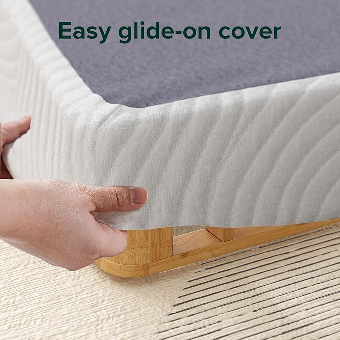 ZINUS Edgar 4 Inch Bamboo Box Spring, Mattress Foundation, Sturdy Bamboo Structure, Low Profile, Easy Assembly, King
