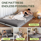 ZonLi Japanese Floor Futon Mattress Full Size 80"x 54", 100% Cotton Cover 2.5'' Thicken Tatami Mattress, Foldable Sleeping Pad, Portable Dormitory Tatami Mat