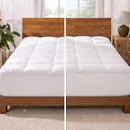 Bare Home Full Microplush Mattress Topper - Pillow Top Reversible - Soft Mattress Cover - Dual Sided All-Season - 8" to 24" Deep Pocket - Fitted Cover - Plush Mattress Pad (Full)