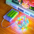 Minetom Fairy Lights Battery Operated, 33Feet 100 LEDs Mini Battery Powered String Lights, Waterproof Twinkle Lights Mason Jar Lights for Indoor Home Wedding Christmas Decoration, Multicolor