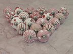Dresser Knobs for Cabinets and Drawers - Assorted Multicolor Ceramic Pull Handle for Kitchen Cupboard Wardrobe Decorative Furniture Hardware - Pack of 25
