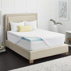2" SealyChill™ Memory Foam Mattress Topper, Washable Allergen Resistant Cover, Queen (F02-00159-QN0) , White