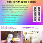 HXWEIYE 6 Pack Multicolor Fairy Lights Battery Operated with Remote & Timer, 7ft 20LED Mini String Lights Mason Jar Lights, Waterproof Firefly Starry Lights for DIY Wedding Party Bedroom Patio