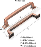 Khtumeware 2 Pack 5 Inch Antique Copper Cabinet Pulls - Drawer & Cabinet Handles