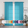 OWENIE Sheer Marine Curtains, Sheer Curtains 84 inch Length 2 Panels Set, Rod Pocket Voile Fimly Sheer Drapes for Living Room/Bedroom, 2pcs, Each 42" W x 84" L