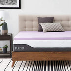 LUCID 2 Inch Lavender Infused Memory Foam Mattress Topper, Twin Size – Ventilated Design – Pressure Relieving Bed Topper - Mattress Pad – CertiPur Certified