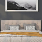 Flash Furniture Bedford Tufted Upholstered King Size Headboard in Beige Fabric