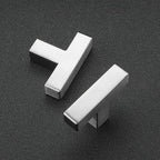 Ravinte 3 Pack Brushed Nickel Kitchen Cabinet Handles Single Hole Cabinet Pulls Square Kitchen Hardware for Cabinet Drawer Pulls Drawer Handles Come with Screwdriver