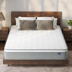 Vesgantti Full Size Mattress, 12 Inch Innerspring Hybrid Full Mattress in a Box, Pressure Relief Pocket Spring Double Bed Mattress with Memory Foam & Knitted Fabric, Medium Firm, CertiPUR-US