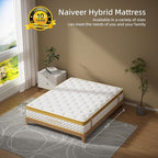 Cooling Gel Memory Foam Hybrid Mattress, 10 Inch Twin Size Mattress in A Box with Pocket Springs for Back Pain & Pressure Relief, Medium Firm Feeling with CertiPUR-US Certified Foam