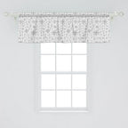 Ambesonne Nordic Window Valance Pack of 2, Viking Runes and Talismans Scandinavian Symbols with The Futhark Alphabet, Rod Pocket Curtain Valances for Kitchen Bedroom, 54" X 18", Dark Grey and White