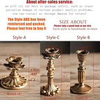Vintage Candlestick Holder for Taper，Resin Candle Holder Antique Bronze，Decorative for Home Decor Centerpiece for Wedding Party, Wedding Anniversary Decoration，Set of 4(AABC)
