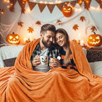 Utopia Bedding Fleece Blanket Queen Size Burnt Orange 300GSM Luxury Fuzzy Soft Anti-Static Microfiber Bed Blanket (90x90 Inch)