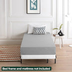 ZINUS 4 Inch Box Spring with Cover, No Assembly Mattress Foundation, Sturdy Metal Structure, Twin, White