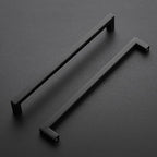 Ravinte 5 Pack Black Cabinet Pulls 10 Inch Square Kitchen Cabinet Handles Matte Black Kitchen Hardware for Drawer Pulls Drawer Handles Come with Screwdriver
