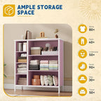 DWVO Dresser for Bedroom, 7 Drawers Fabric Dresser, Organizer Unit for Living Room, Hallway, Closets - Sturdy Steel Frame, Wooden Top & Easy Pull Fabric Bins, Pink