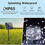Solar Christmas String Lights Outside, 3 Pack Total 120FT 300 LED Solar Garden Twinkle Light Outdoor, Waterproof with 8 Modes Solar Fairy Lights for Patio Party Wedding Christmas Decor (Cool White)