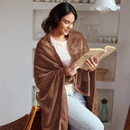 Exclusivo Mezcla Fleece Throw Blanket for Couch, Sofa, 300GSM Super Soft and Warm Blankets, Brown Throw All Season Use, Cozy, Plush, Lightweight, 50x60 Inches