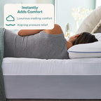 Sleep Innovations Dual Layer 4 Inch Memory Foam Mattress Topper, California King Size, Ultra Soft Support, 3 Inch Cooling Gel Memory Foam Plus 1 Inch Fluffy Pillow Top Cover