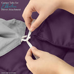 Utopia Bedding Comforter Duvet Insert, Quilted Comforter with Corner Tabs, Box Stitched Down Alternative Comforters Queen Size (Plum)