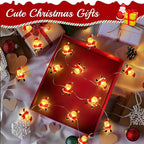 Christmas Decorations Indoor Lights, 10FT 30 LED Christmas Santa Claus Fairy String Lights Battery Operated for Xmas Tree Party Festive Holiday Christmas Gifts Cute Room Decor