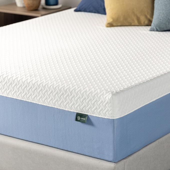ZINUS 10 Inch Queen Cooling Essential Memory Foam Mattress [NewVersion], Fiberglass Free, Medium Feel, Breathable Cooling Layers, Certified Safe Materials