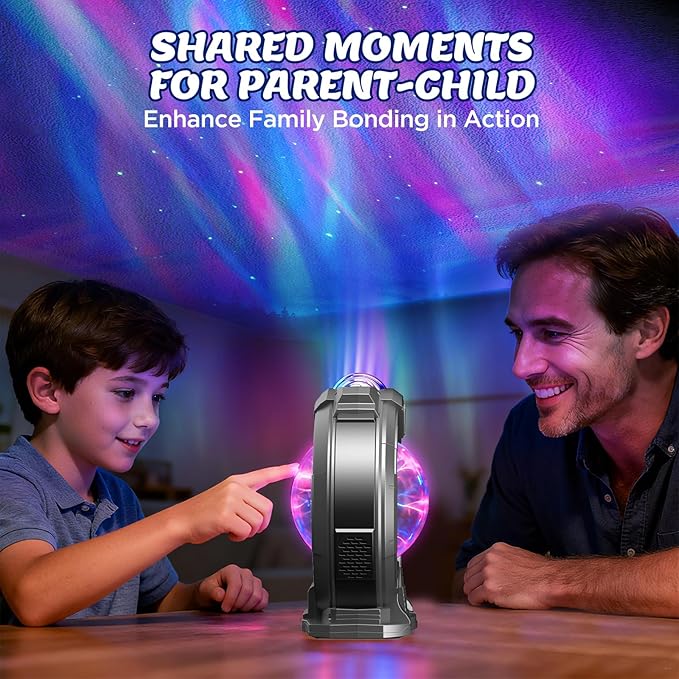 Flumy Aurora Projector Gift for Kids with Astronaut & Alien Night Light Projection, White Noise, Wireless Speaker, Alarm Clock, Remote Control, Room Decor for Bedroom Christmas Birthday Boys Girls