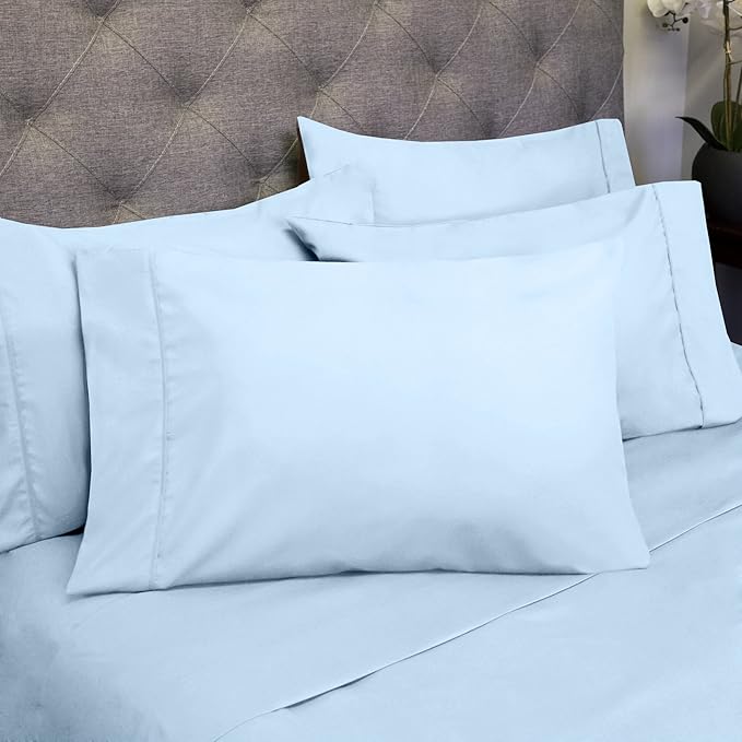 King Size Bed Sheets - 6 Piece 1500 Supreme Collection Fine Brushed Microfiber Deep Pocket King Sheet Set Bedding - 2 Extra Pillow Cases, Great Value, King, Aqua