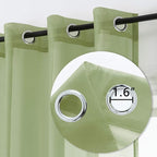 DUALIFE Sage Green Sheer Curtains 84 Inch Length for Living Room 2 Panels Set Grommet Curtain-Light Filttering Drapes St Patric Day Curtains 52x84 Inches Long (Light Green)
