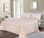 RUVANTI Flannel Sheets Queen Size - 100% Cotton Double Brushed Bed Sheets, Deep Pockets 16 Inches Queen Sheet Set, All Seasons Breathable & Extra Soft - Warm & Cozy, 4 Piece, Dazzale