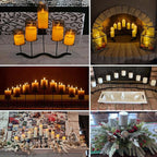 Iron Candle Holder Fireplace: 3 Arms Metal Candelabra Centerpiece Decor - Candle Holder Stand for Candelabra Pillar Candles