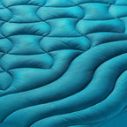 SLEEP ZONE Cooling Mattress Topper for College Dorm, Premium Zoned Quilted Mattress Pad, Fitted Mattress Protector Cover, Machine Wash Durable, Deep Pocket 8-21 inch, (Teal, Twin XL)