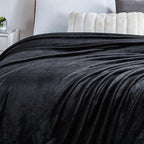 Walensee Fleece Blanket Plush Throw Fuzzy Lightweight (California King Size 108x102black) Super Soft Microfiber Cal King Size Flannel Blankets for Couch, Bed, Sofa Warm and Cozy for All Seasons