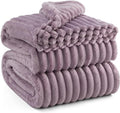 Bedsure GentleSoft Light Purple Fleece Blanket for Couch - Cozy Soft Blankets for Women, Cute Small Throws for Girls, 90x90 Inches