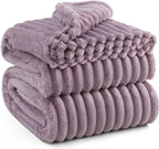 Bedsure GentleSoft Light Purple Fleece Blanket for Couch - Cozy Soft Blankets for Women, Cute Small Throws for Girls, 90x90 Inches