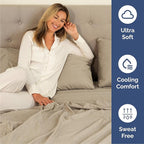 Cal King Size 4 Piece Sheet Set - Comfy Breathable & Cooling Bed Sheets Set - Hotel Luxury Bedding for Women, Men, Kids, Teens, Boys & Girls - Deep Pockets & Wrinkle Free - Beige (Heathered Sheets)