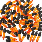 Mudder 60Count 2.5V Christmas 50/100/150/200 Count Mini Incandescent Wire Lights Replacement Bulbs Indoor/Outdoor Christmas Lights Decor for Home Xmas Tree (Black Base with Orange Bulb)
