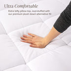 Bare Home Twin Microplush Mattress Topper - Pillow Top Reversible - Soft Mattress Cover - Dual Sided All-Season - 8" to 24" Deep Pocket - Fitted Cover - Dorm Essentials - Plush Mattress Pad (Twin)