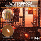 suddus Orange Halloween Fairy Lights Battery Operated, 66ft 200 LED Copper Wire Twinkle Lights Waterproof, String Lights with Remote for Bedroom, Party, Yard, Door, Garland, Tree Decorations