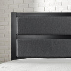 ZINUS Jessica Modern Studio Upholstered Metal Headboard, King