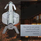 Hubbell Raco 936 4 in. Round Retro-Brace Ceiling Fan-Rated Support, 4 in, Gray