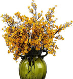 JAKY-Global Babys Breath Fabric Cloth Artificial Flowers 20 Bundle European Fake Silk Plants Decor Wedding Party Decoration Bouquets Real Touch DIY Home Garden (Yellow Orange 20pcs)