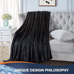 Walensee Fleece Blanket Plush Throw Fuzzy Lightweight (XL-Twin Size 66x90 Black) Super Soft Microfiber Flannel Blankets for Couch, Bed, Sofa Ultra Luxurious Warm and Cozy for All Seasons