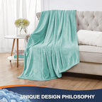 Walensee Fleece Blanket Plush Throw Fuzzy Lightweight (XL-Twin Size 66x90 Light Blue) Super Soft Microfiber Flannel Blankets for Couch, Bed, Sofa Ultra Luxurious Warm and Cozy for All Seasons