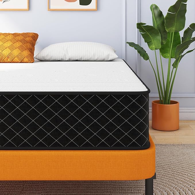 Swbvs Double Mattress, 10 Inch Hybrid Memory Foam Full Size Mattress, Full Bed Mattres in a Box Pressure Relief & Firm Mattresses,Double Size Matress