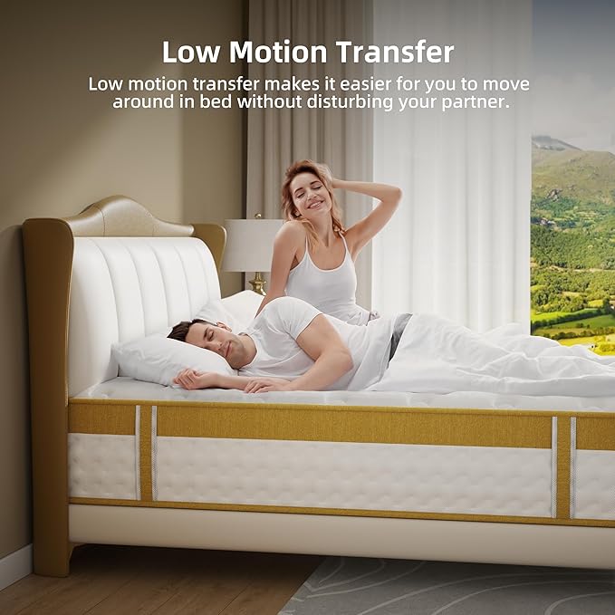 Cooling Gel King Size Mattress 10 Inch Hybrid King Mattress in a Box with Pocketed Springs Memory Foam for Back Pain & Pressure Relief with CertiPUR-US Certified Foam