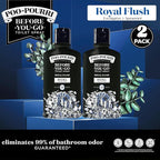 Poo-Pourri Before-You-Go Toilet Spray, Royal Flush, Refill Bottle 9 Fl Oz 2 Pack- eucalyptus and Spearmint
