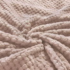 Exclusivo Mezcla Fleece Bed Blanket King Size, Super Soft and Warm Blankets for Couch, Sofa and Bed Waffle Textured, Cozy, Fuzzy and Lightweight (Camel, 90x104 Inches)